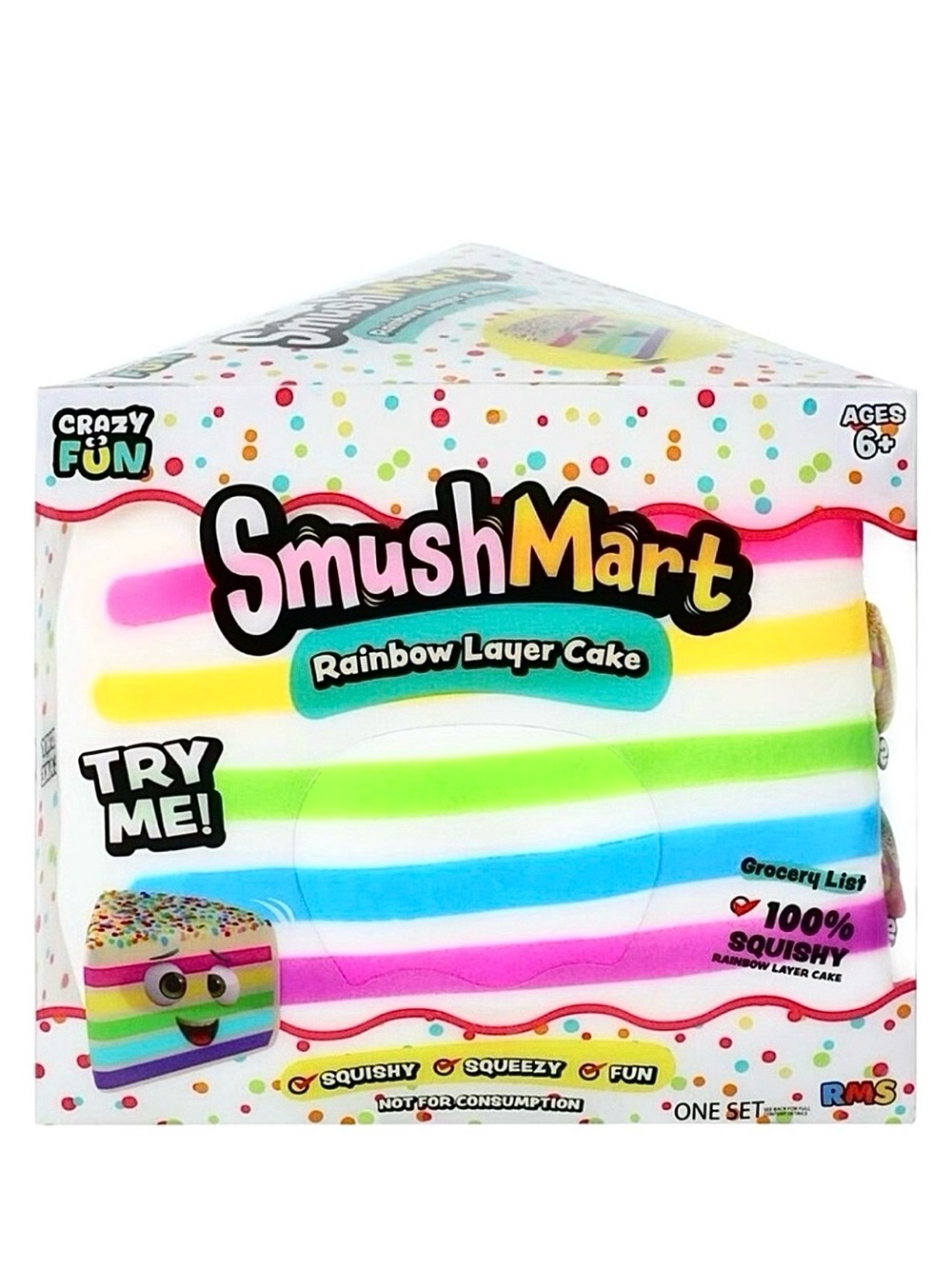 New Jumbo RMS SmushMart Rainbow Layer Cake - Picture 2 of 9